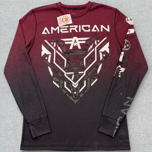 American Fighter Shirt Men's Large Burgundy Ballard Thermal Knit Long Sleeve NWT